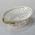 Two Royal Copenhagen Flora Danica Porcelain Oval Baskets
