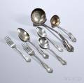 Sixtysix Pieces of Dominick  Haff Mazarin Pattern Sterling Silver Flatware