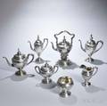 Sevenpiece Dominick  Haff Sterling Silver Tea and Coffee Service