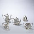 Fivepiece Dominick  Haff Sterling Silver Tea and Coffee Service