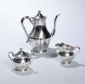 Threepiece Arts and Crafts Sterling Silver Coffee Service