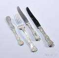 Fortyseven Pieces of Gorham King George Pattern Sterling Silver Flatware