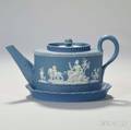 Neale and Co Solid Blue Jasper Teapot Cover and Stand