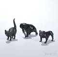 Three Wedgwood Black Basalt Animals