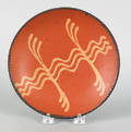 American redware pie plate 19th c