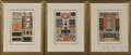 French School 19th Century Three Chromolithographs Depicting Greek and Roman Designs