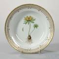 Twelve Royal Copenhagen Flora Danica Porcelain Soup Plates
