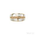18kt Gold Motherofpearl and Diamond Ring Leo Pizzo