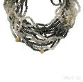 18kt Gold Multistrand Bead Necklace Christopher Walling