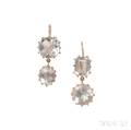 18kt Rose Gold and Rock Crystal Earrings