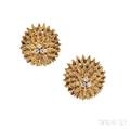 14kt Gold and Diamond Earrings