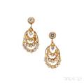 14kt Gold and Diamond Earrings