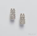 18kt White Gold and Diamond Earrings