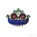 Art Deco Gemset Flower Basket Brooch Cartier