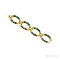 18kt Gold and Nephrite Bracelet