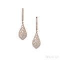 18kt Rose Gold and Diamond Earrings