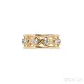 18kt Gold Platinum and Diamond Band Schlumberger Tiffany  Co