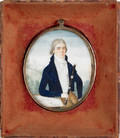 Miniature watercolor on ivory portrait early 19th c