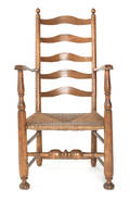 Delaware Valley fiveslat ladderback armchair late 18th c