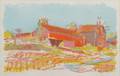Wolf Kahn GermanAmerican b 1927 Barns in Autumn