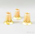Three Luster Art Glass Co Shades