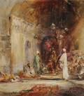 Douglas Arthur Teed American 18641929 Orientalist Interior with Four Figures