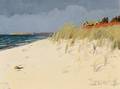 Hillary Osborn American b 1965 Storm at Saconeset Beach West Falmouth