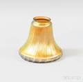 Ribbed Gold Iridescent Glass Shade