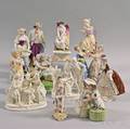 Twelve Continental Porcelain and Ceramic Figures