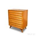Midcentury Modern Bleached Oak Chest of Drawers
