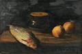 Karl Emil Termohlen DanishAmerican 18631938 Still Life with Fish and Fruit