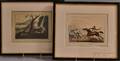Two Framed Book Plates from Arabs Hunting Ostriches and Lions Waiting For Their Prey