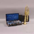 Cased Evette Clarinet and a Majestic Trumpet