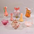 Eight Pieces of Victorian Art Glass