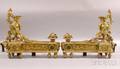 Pair of Louis XVIstyle Brass and Iron Chenet