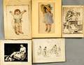 Five Genre Illustrations by American Artists Florence Pearl and England Nosworthy 18721936 Girl in Hat