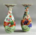 Pair of Asian Porcelain Flaredrim Vases