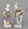 Pair of Carl Thieme Dresden porcelain figures late 19th c