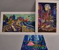 Melanie Taylor Kent American 21st Century Three Serigraphs Boardwalk Atlantic City Return of the Cable Cars