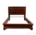 Paneled Mahogany Queen Bed Frame