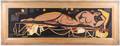 Modern Nude Mixed Media Sand Painting Signed