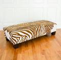 Hideupholstered Zebraprint Bench