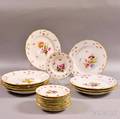Twentyone Meissen Floraldecorated Dinner and Dessert Plates