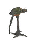 Austrian cold painted bronze parrot