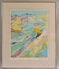 Framed LeRoy Neiman Lithograph of a Skier