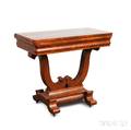 Empire Mahogany and Mahogany Veneer Lyrebase Card Table
