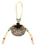 19th C Chinese Fragrance Purse w Imperial Yellow