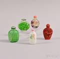 Four Peking Glass Snuff Bottles