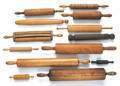 Collection of thirteen wooden rolling pins 19th and early 20th c