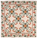 Vibrant appliqu whig rose quilt 19th c